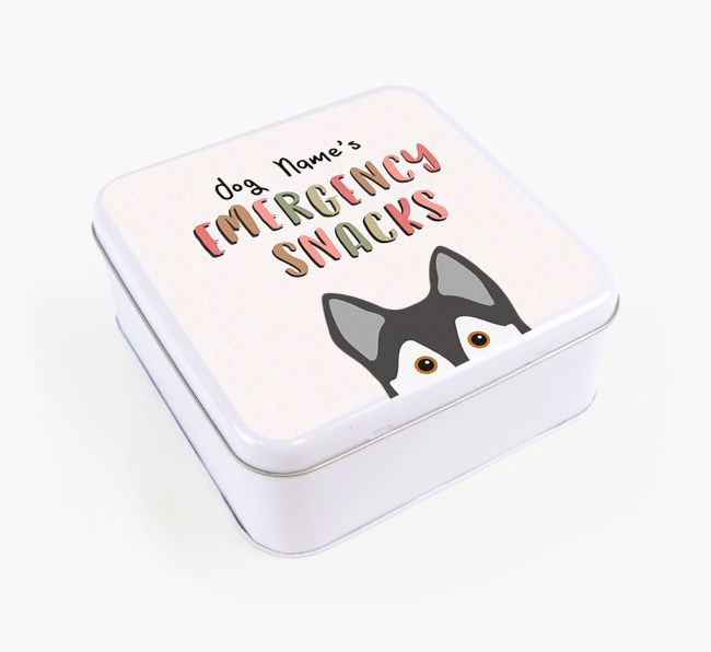 'Best Treats in Town' Square Tin for your {breedFullName}